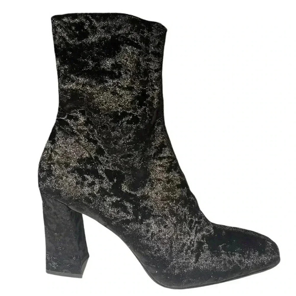Jeffrey Campbell Anthro Laris velvet grunge fairy whimsygoth ankle boot 9 - Picture 4 of 7
